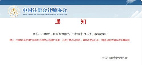 注册会计师网报系统4月4日 6日暂停服务